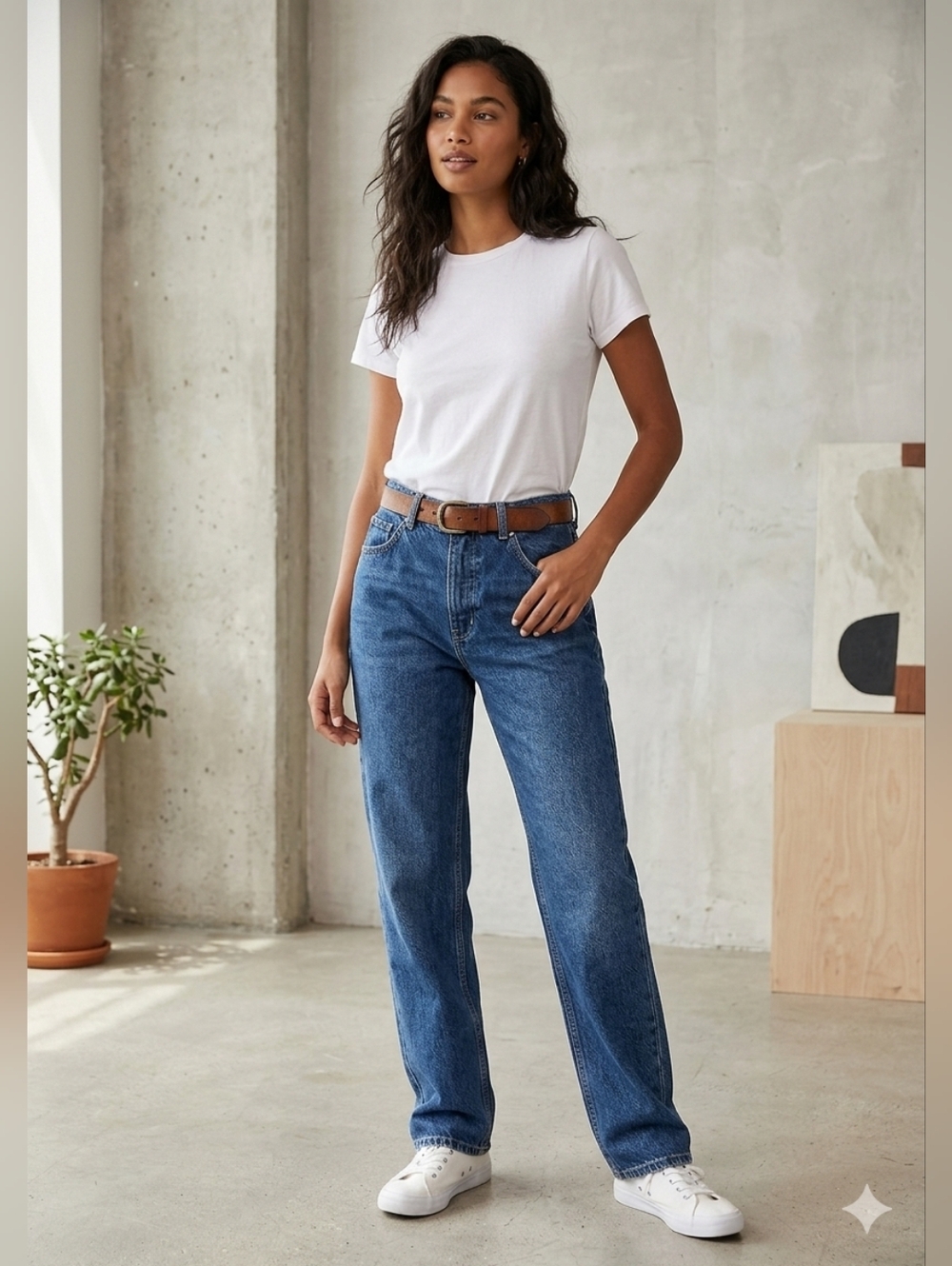 BDG Skater Fit Dark Blue High-Rise Straight Jeans 29/32
